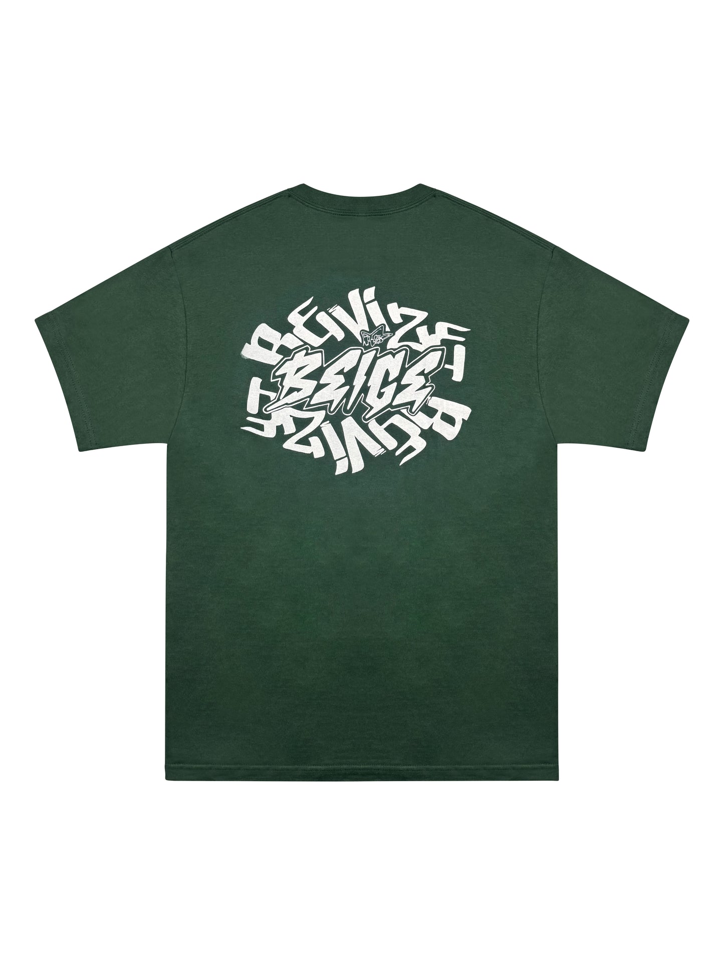 BEIGE & REVIZE TEE - GREEN