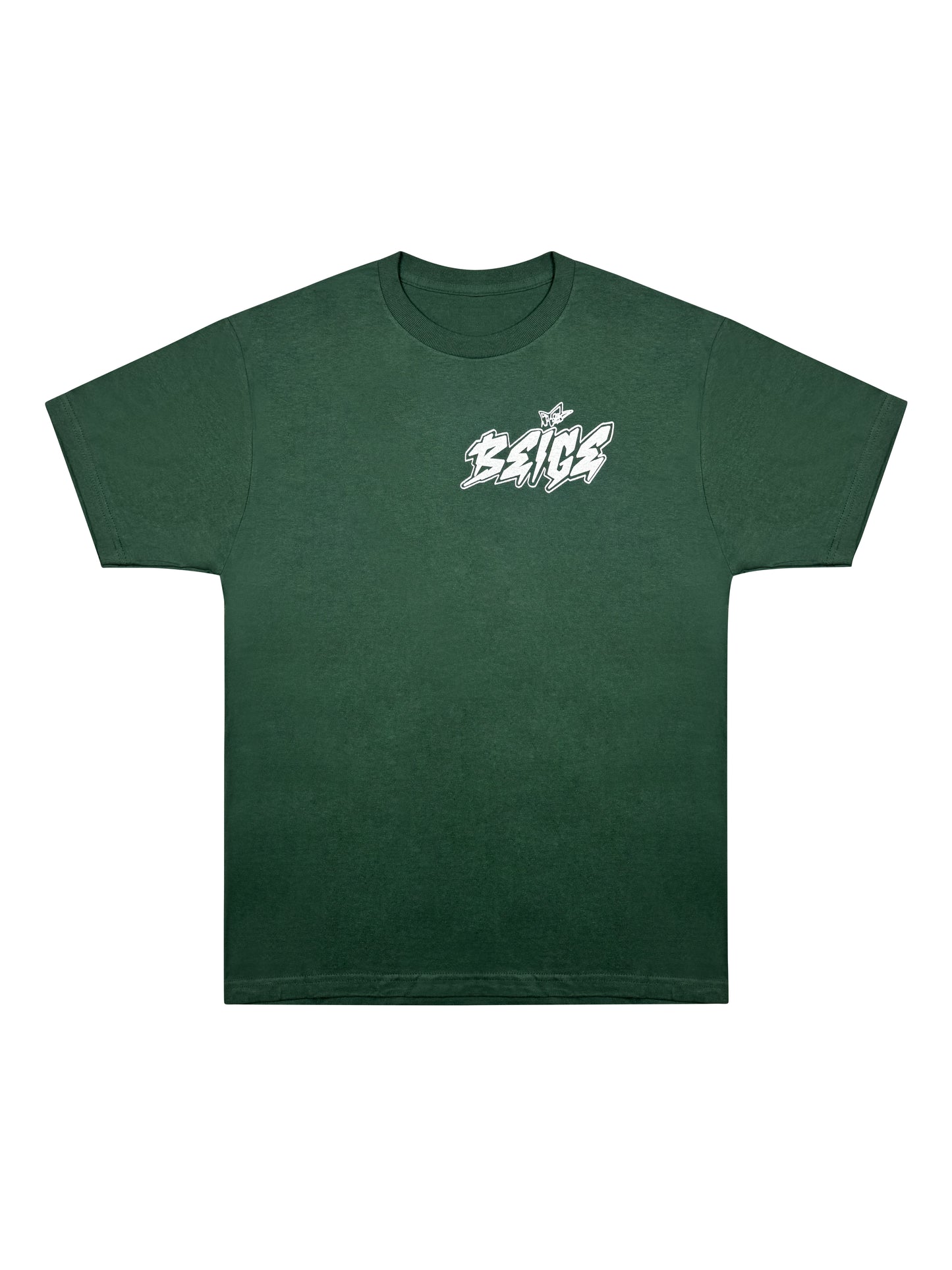 BEIGE & REVIZE TEE - GREEN