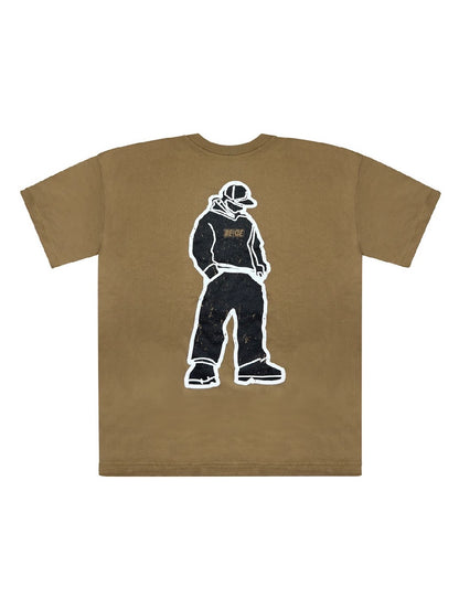 PEBBLE GUY TEE - Tan