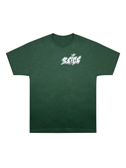 BEIGE & REVIZE TEE - GREEN